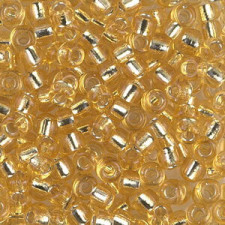 Miyuki rocailles Perlen 6/0 - Silverlined light gold 6-2